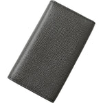 Dolce & Gabbana Gray Leather Silver Metal Logo Plaque Trifold Keyring SMY101305