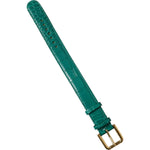 Dolce & Gabbana Green Textured Leather Gold Tone Metal Buckle Neckband SMY101280