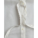 Dolce & Gabbana White Silk Long Sleeves Ascot Collar Top TSH84781-38