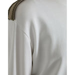 Dolce & Gabbana White Floral Cotton Crew Neck Pullover Sweater TSH84804-40