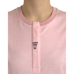 Dolce & Gabbana Pink Floral Print Cotton Short Sleeves T-shirt TSH851993-40