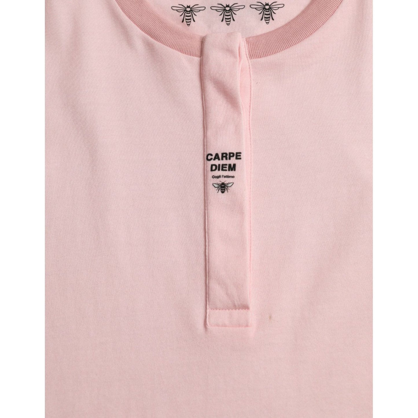 Dolce & Gabbana Pink Floral Print Cotton Short Sleeves T-shirt TSH851993-40