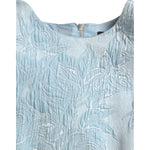 Dolce & Gabbana Light Blue Floral Jacquard Puff Sleeve Mini Dress DR281143-44