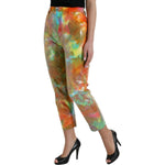 Dolce & Gabbana Multicolor Tie Dye Sequined High Waist Cropped Pants PAN75121-40