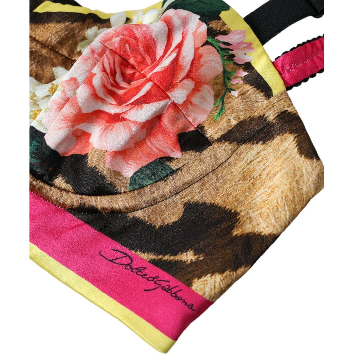 Dolce & Gabbana Multicolor Floral Sleeveless Bustier Crop Top BIK1785-40