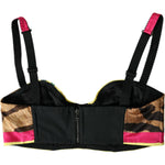 Dolce & Gabbana Multicolor Floral Sleeveless Bustier Crop Top BIK1785-40