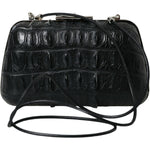 Balenciaga Black Exotic Skin Leather Shoulder Crossbody Box Clutch Bag BAG1169