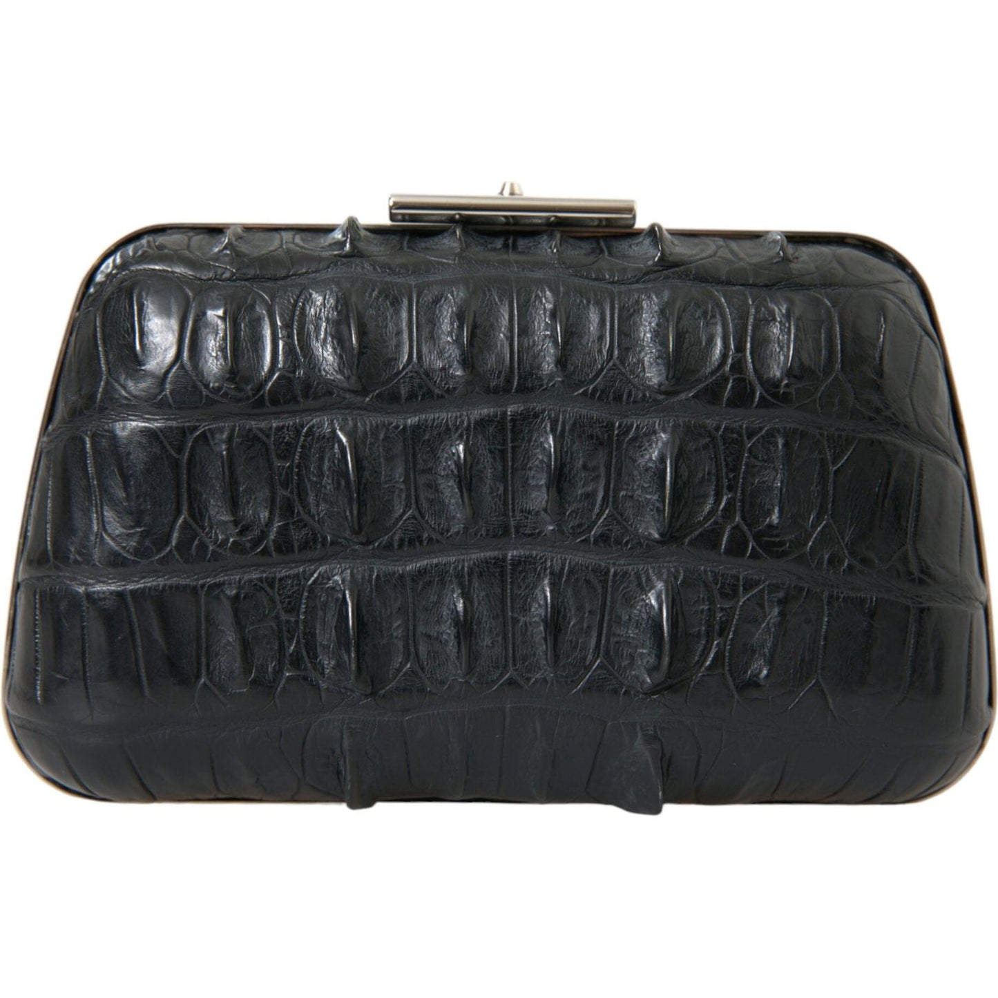 Balenciaga Black Exotic Skin Leather Shoulder Crossbody Box Clutch Bag BAG1169