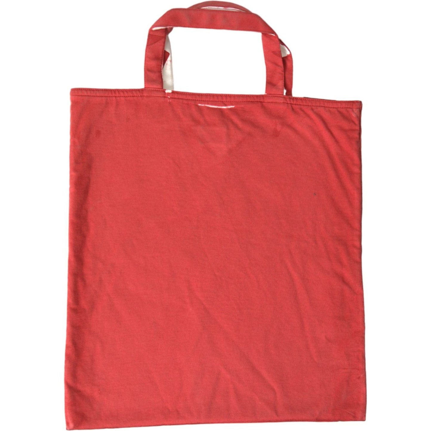 Prada Red Jersey Fabric Logo Shoulder Shopping Tote Bag BAG1192