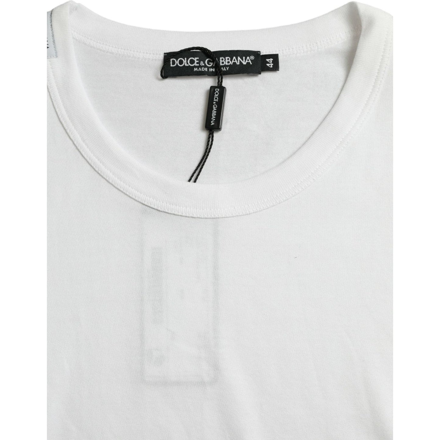 Dolce & Gabbana White Logo Crew Neck Short Sleeves T-shirt TSH84657-44
