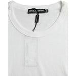 Dolce & Gabbana White Logo Crew Neck Short Sleeves T-shirt TSH84657-44