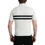 Dolce & Gabbana White DG Logo Collared Henley Shirt T-shirt TSH84663-42