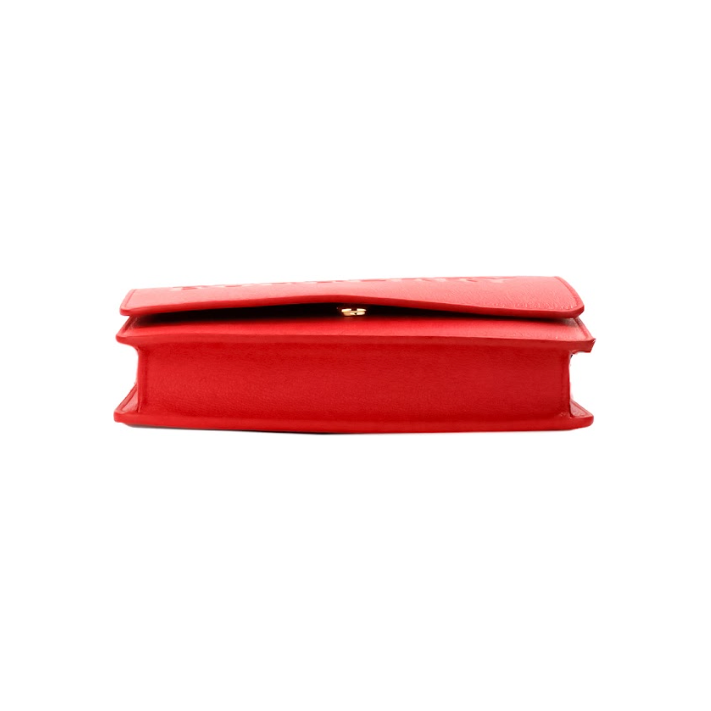 Burberry Hampshire Small Red Embossed Logo Smooth Leather Crossbody Bag 6531