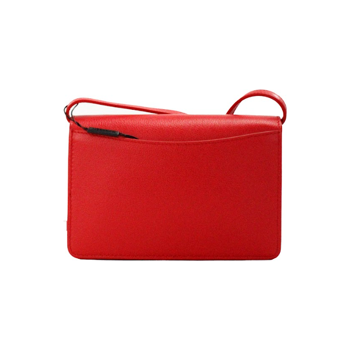 Burberry Hampshire Small Red Embossed Logo Smooth Leather Crossbody Bag 6531