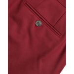 Dolce & Gabbana Red Wool Men Slim Fit Dress Pants PAN75296-48