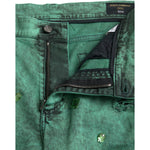 Dolce & Gabbana Green Crystals Cotton Stretch Slim Jeans PAN75301-50