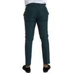 Dolce & Gabbana Green Wool Skinny Slim Dress Pants PAN75316-48