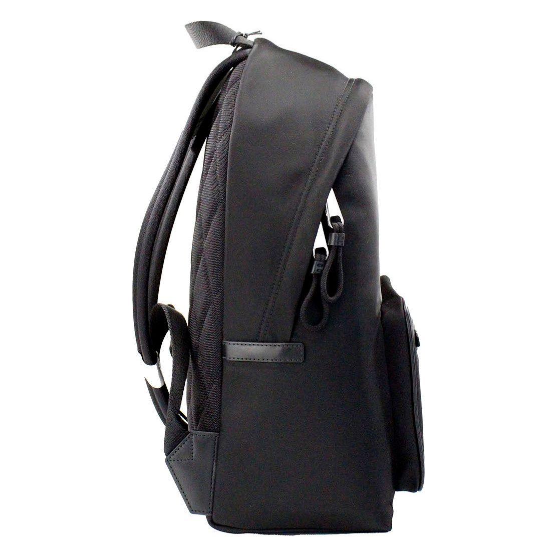 Burberry Abbeydale Branded Stamp Black Nylon Backpack Shoulder Bookbag 56125