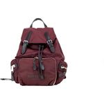 Burberry Medium Burgundy Econyl Nylon Rucksack Drawstring Backpack Bookbag 46530