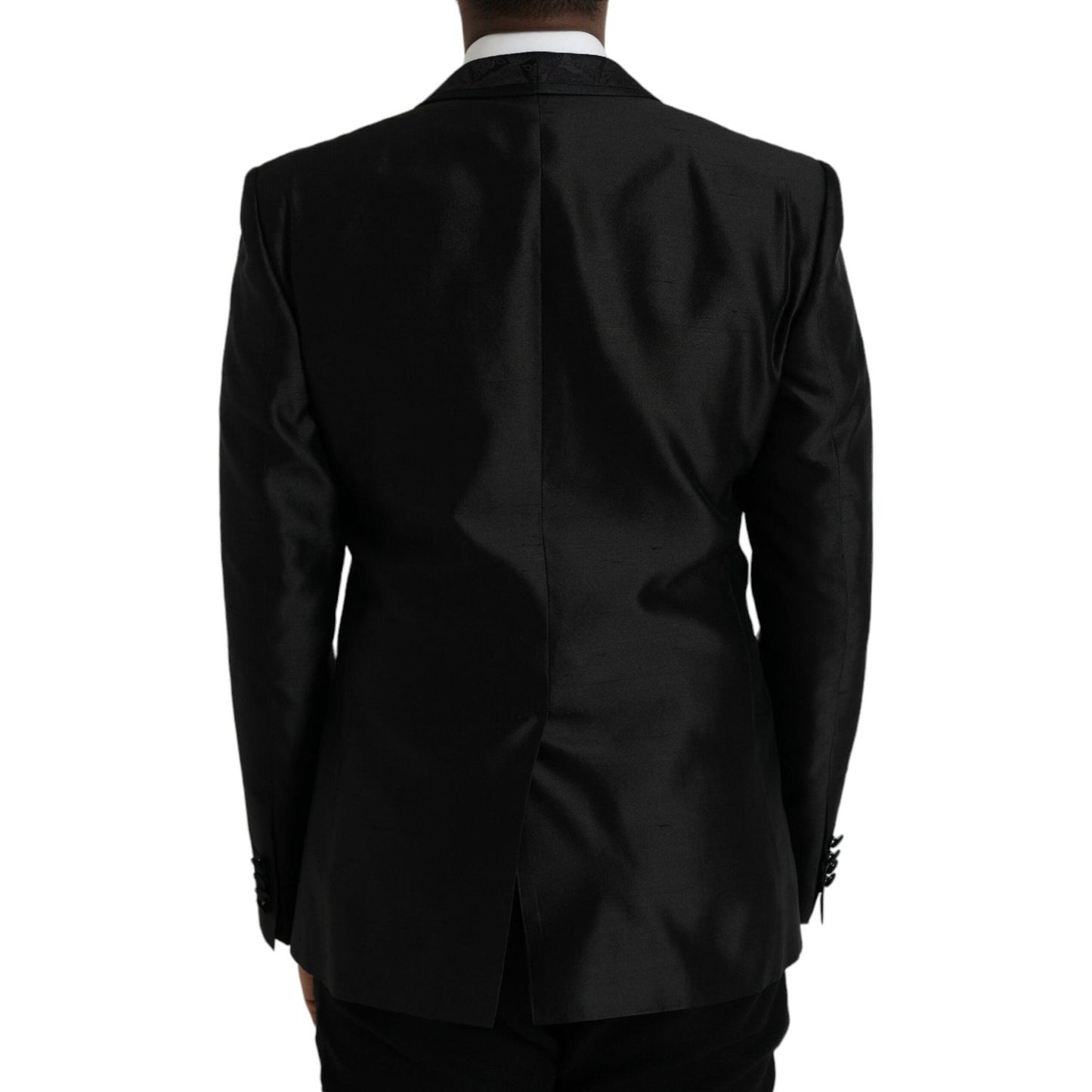 Dolce & Gabbana Black MARTINI Single Breasted Coat Blazer JKT4023-48