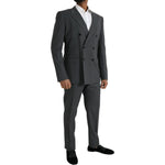 Dolce & Gabbana Gray Plaid Wool MARTINI Formal 2 Piece Suit KOS2222-54