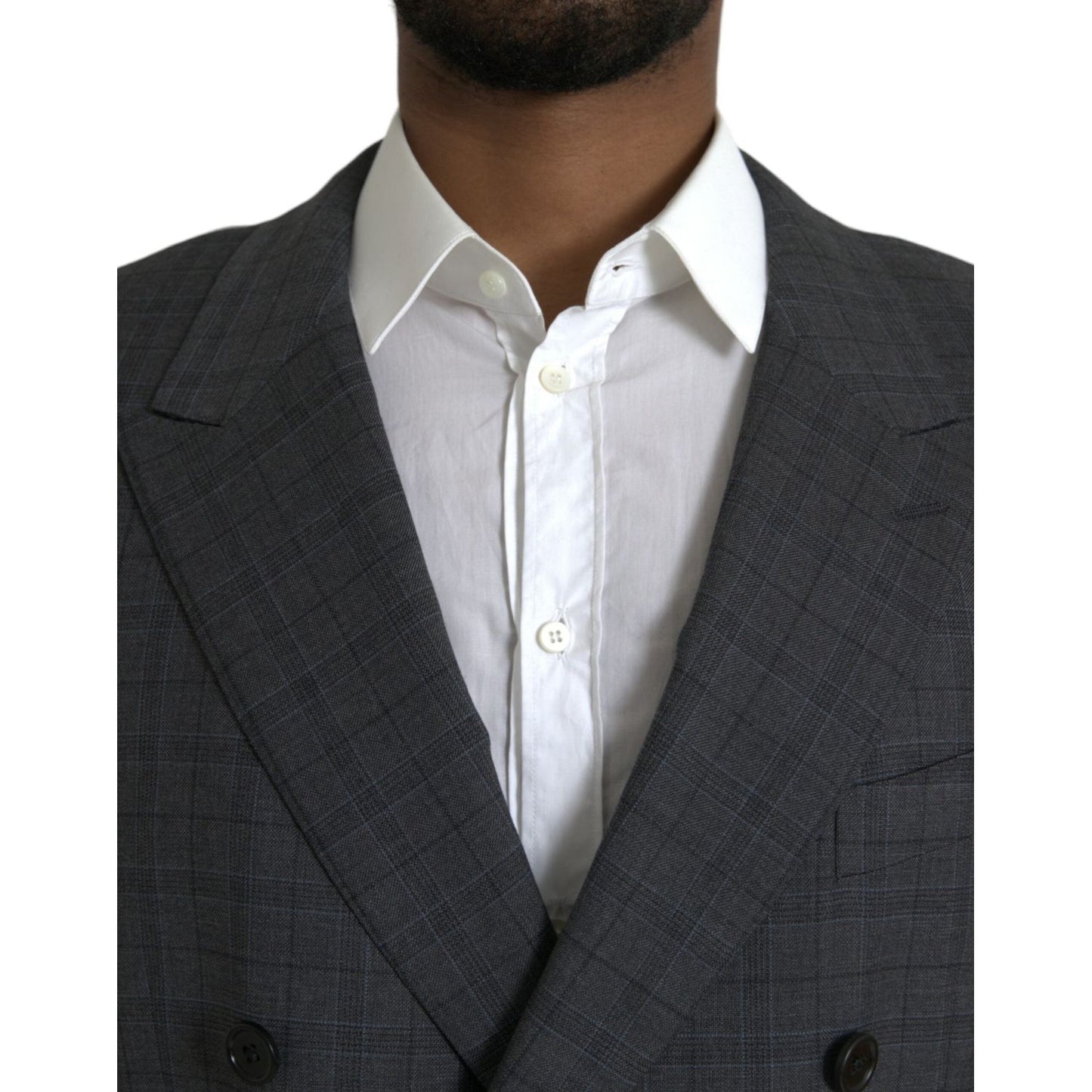 Dolce & Gabbana Gray Plaid Wool MARTINI Formal 2 Piece Suit KOS2222-54