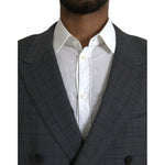 Dolce & Gabbana Gray Plaid Wool MARTINI Formal 2 Piece Suit KOS2222-54