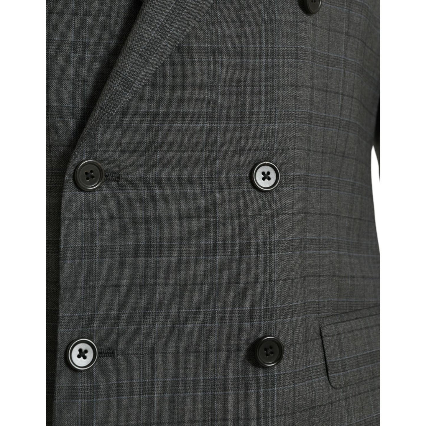 Dolce & Gabbana Gray Plaid Wool MARTINI Formal 2 Piece Suit KOS2222-54