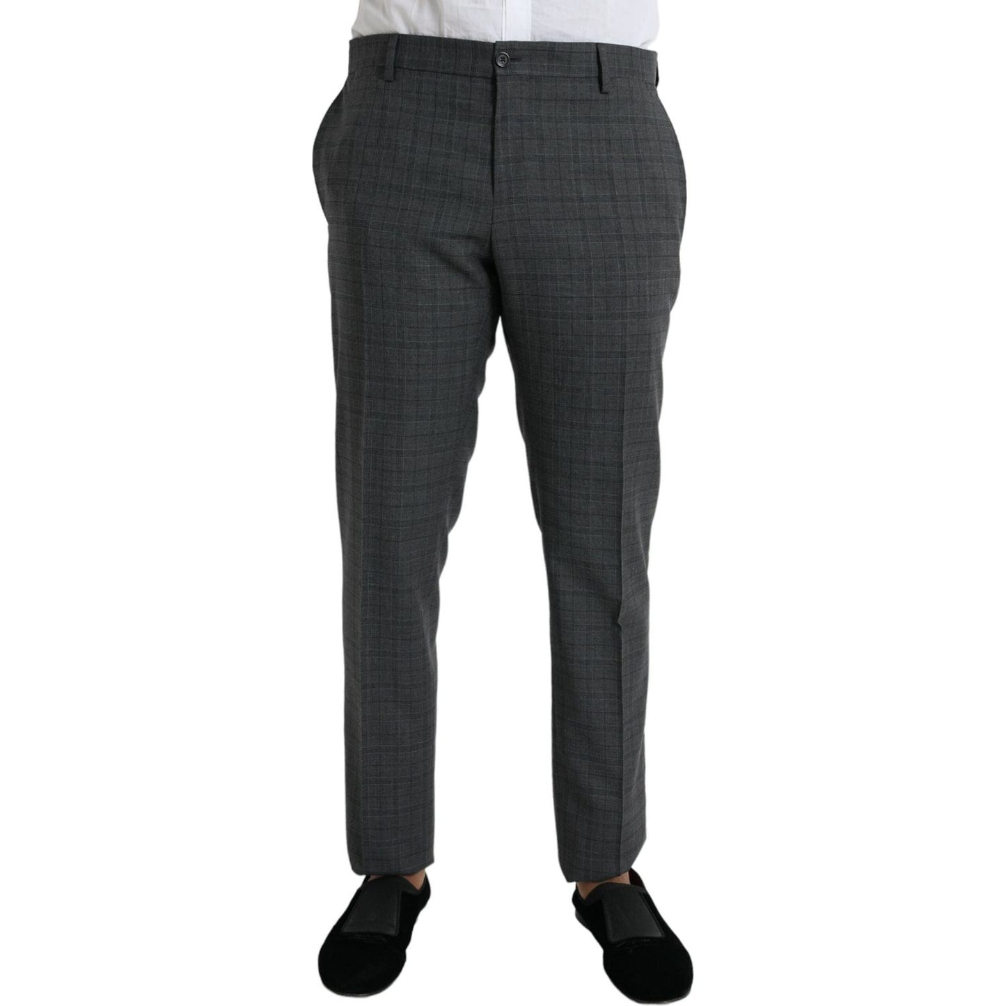 Dolce & Gabbana Gray Plaid Wool MARTINI Formal 2 Piece Suit KOS2222-54