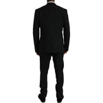 Dolce & Gabbana Black Polyester STAFF Formal 3 Piece Suit KOS2231-54