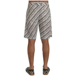 Dolce & Gabbana White Black Striped Casual Shorts SIG60404-6