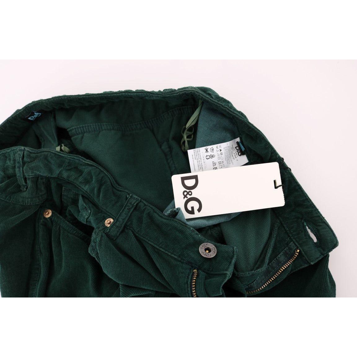 Dolce & Gabbana Green Cotton Corduroys Jeans SIG50012-3