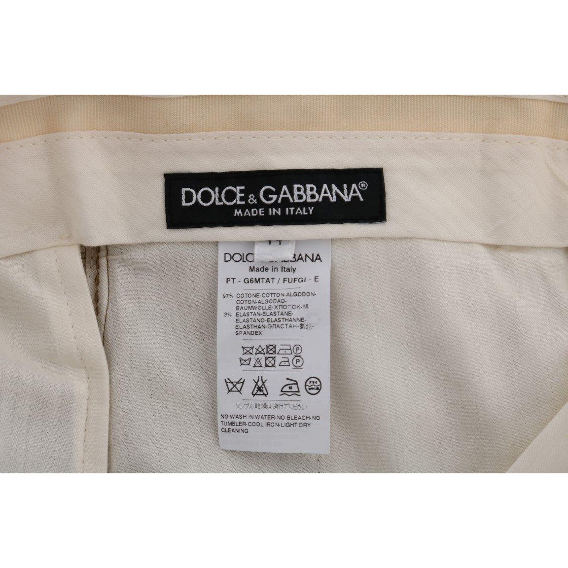 Dolce & Gabbana Brown Stretch Cotton Pants PAN60763-8