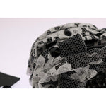 Dolce & Gabbana Black White Floral Lace Crystal Hair Claw SMY1141