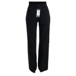 Ermanno Scervino Black Viscose Flare Bootcut Pants SIG30320-1