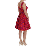 Dolce & Gabbana Pink Patterned A-line Above Knees Dress DR1020-40