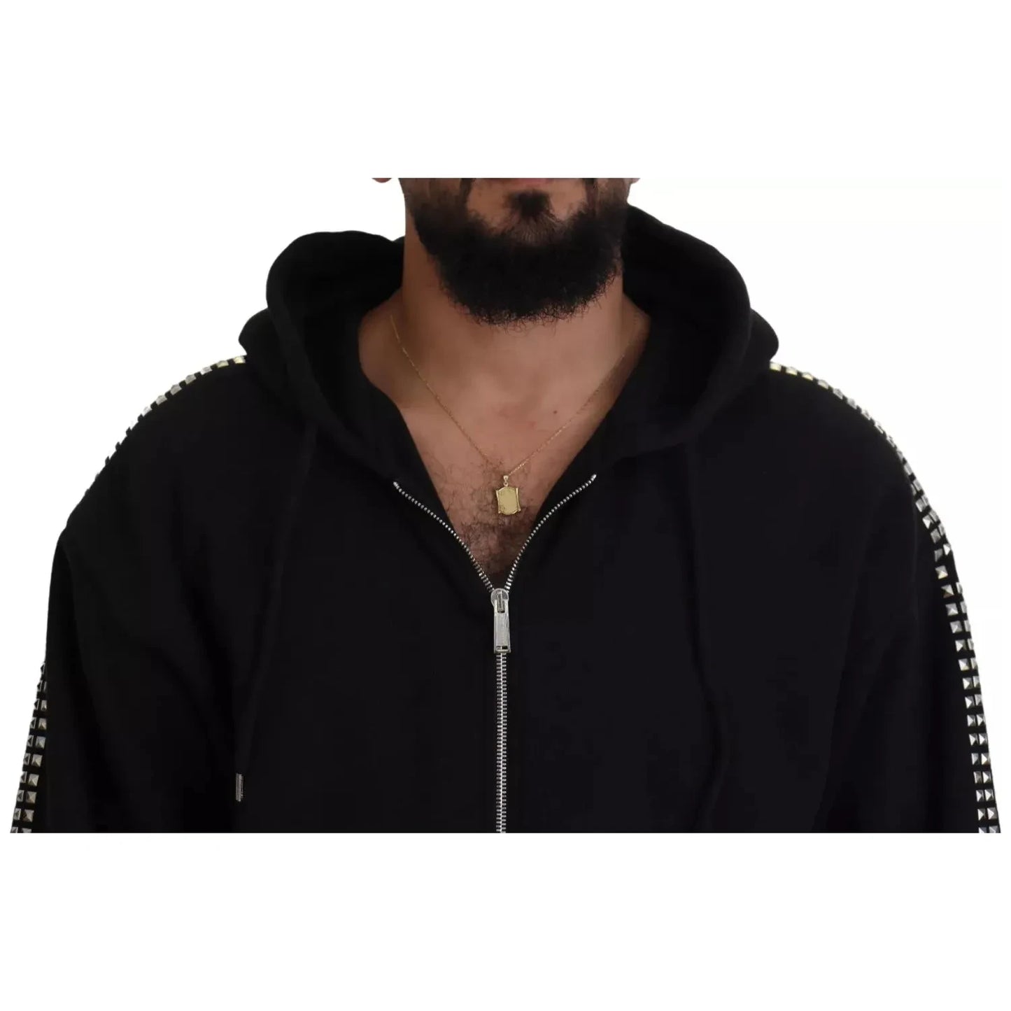 Dsquared² Black Embellished Full Zip Hooded Sweater TSH84019-48