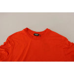 Dsquared² Orange Modal Short Sleeves Crewneck T-shirt Dsquared² Firebrick