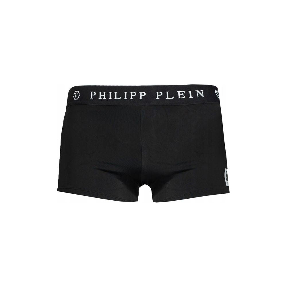 Philipp Plein Black Polyamide Men's Swimwear PH-9636-S
