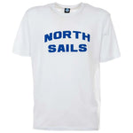 North Sails Elegant White Cotton Tee with Bold Blue Logo NO-12783-M