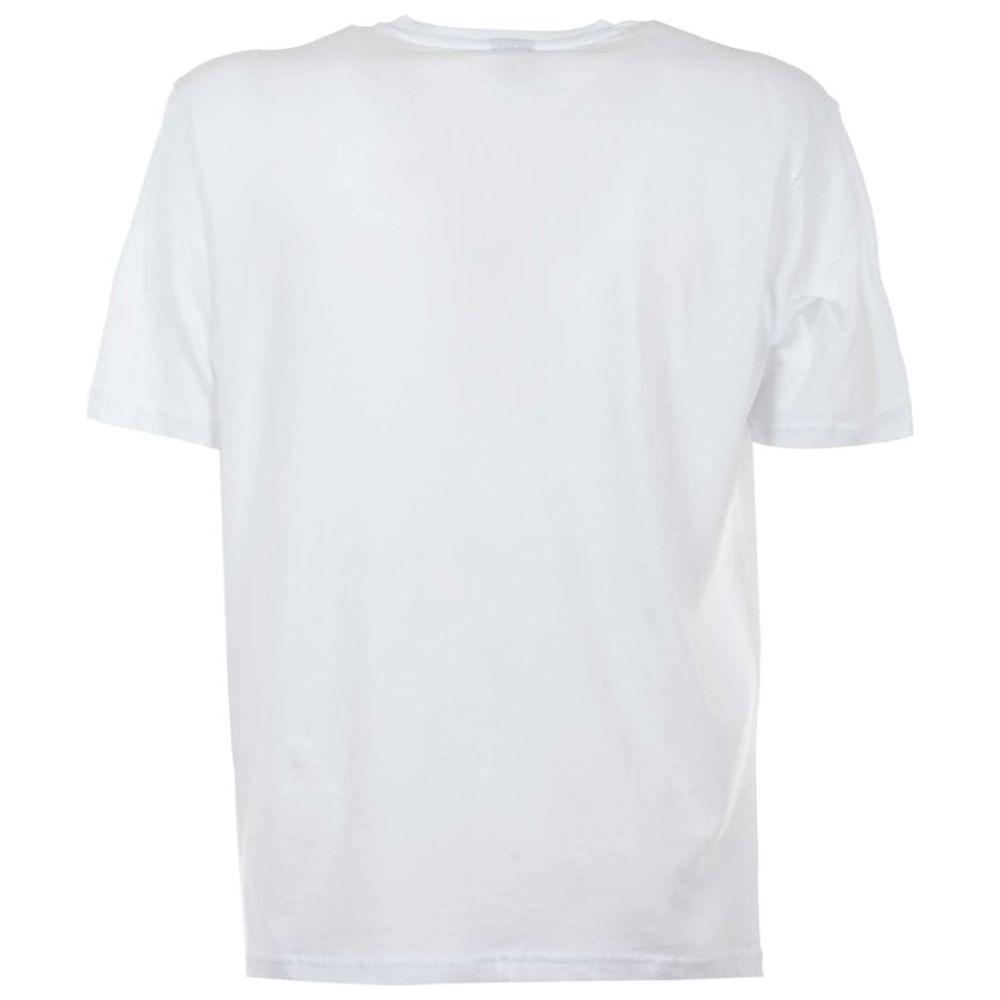 North Sails Elegant White Cotton Tee with Bold Blue Logo NO-12783-M