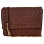 Baldinini Trend Brown Calfskin Women Crossbody Bag BA-12272