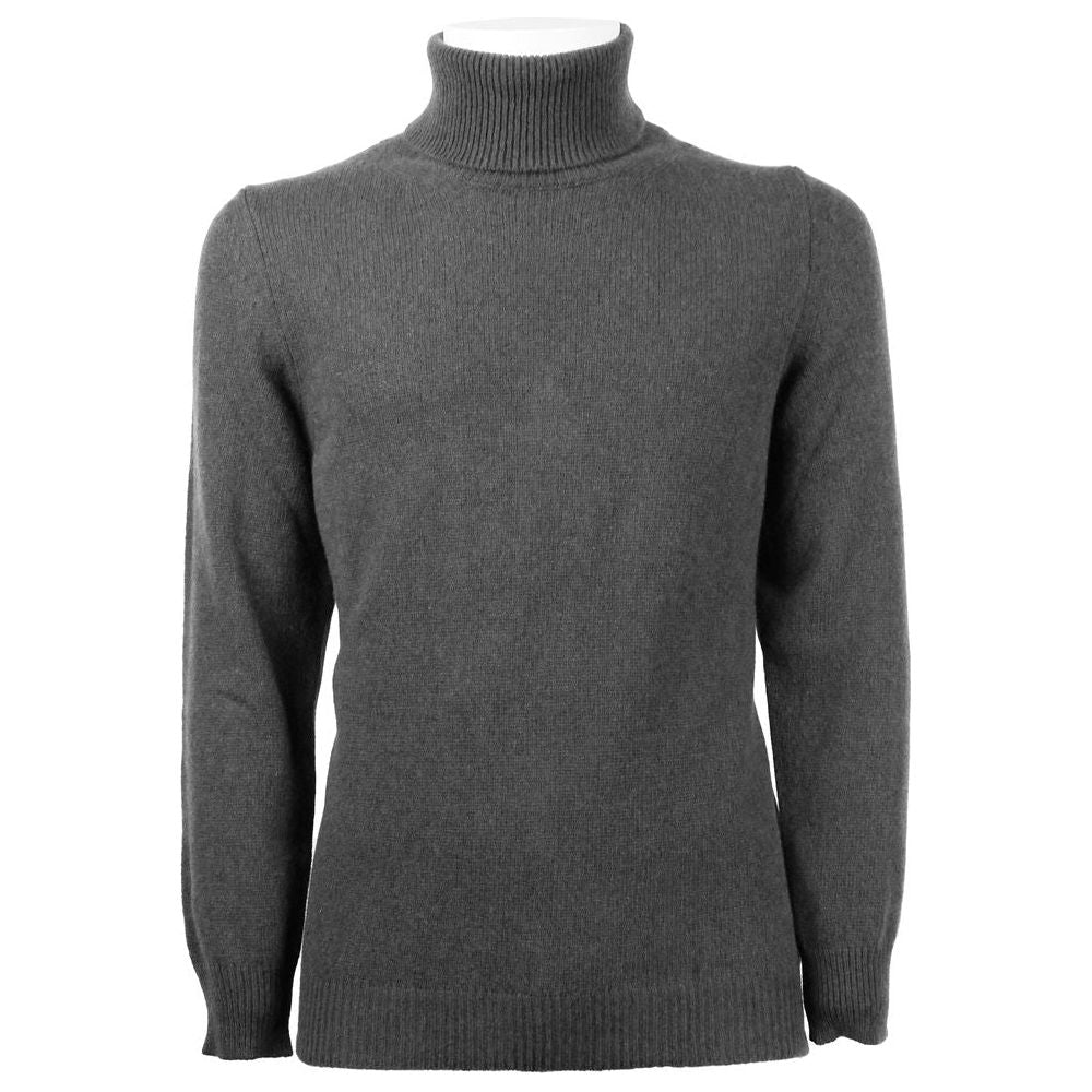 Emilio Romanelli Gray Cashmere Men Turtleneck Sweater EM-11300-M