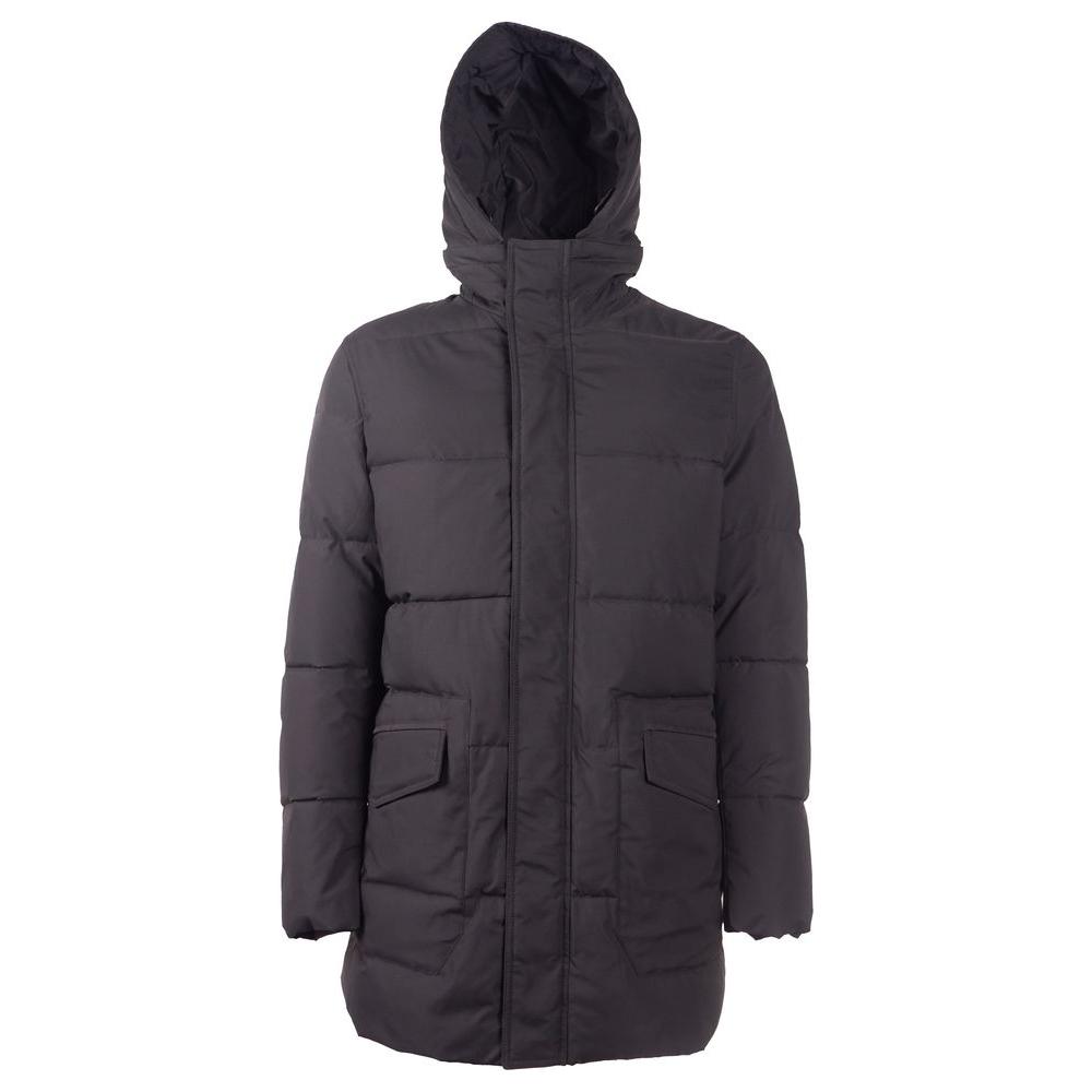 Emilio Romanelli Black Polyester Men's Jacket EM-5080-IT46 | S