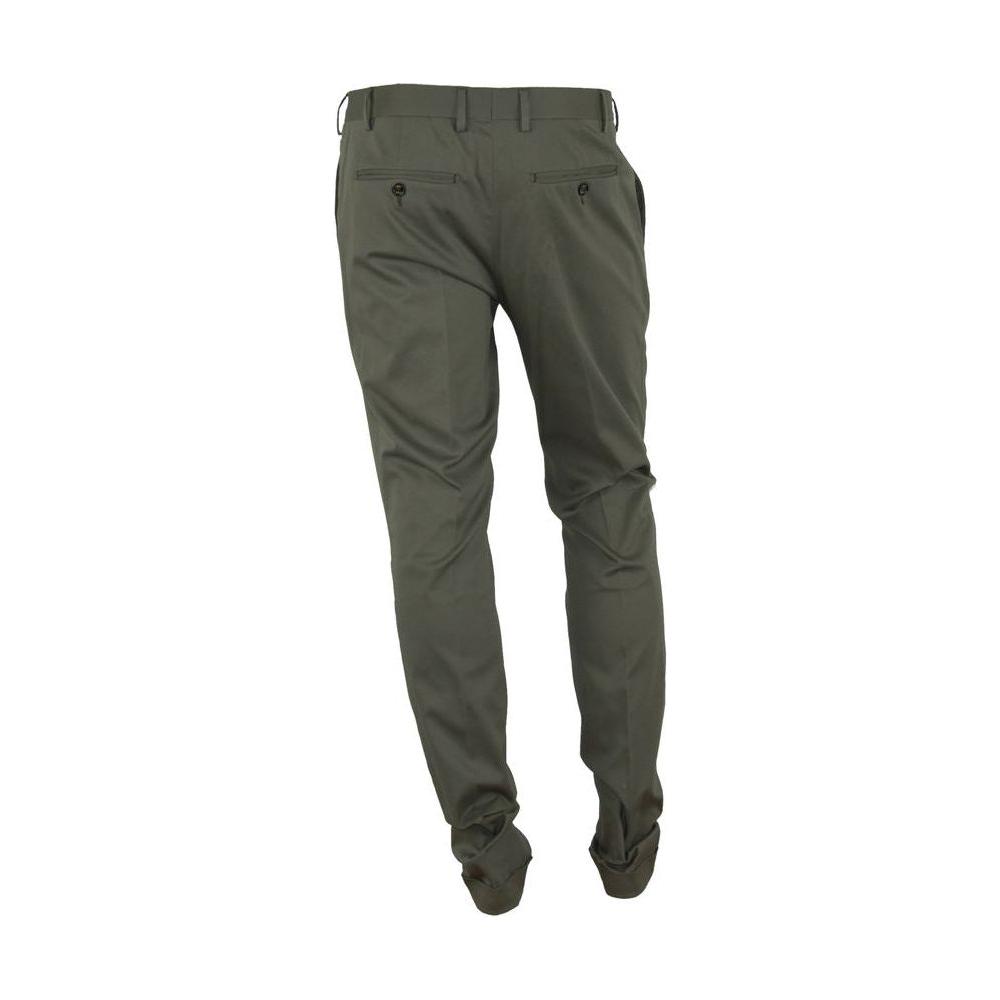 Made in Italy Elegant Green Summer Trousers for Men MI-3211-IT52 | XL