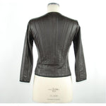 Emilio Romanelli Black Leather Women Jacket EM-951-IT42|M