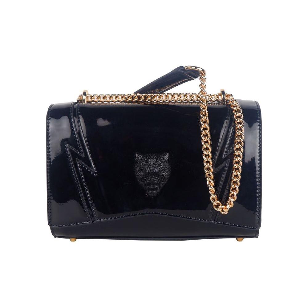 Plein Sport Chic Patent Effect Chain Shoulder Bag PLSP-11027