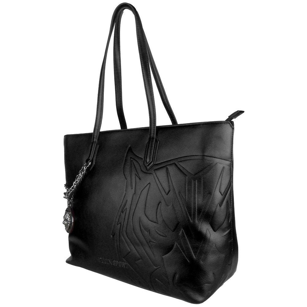 Plein Sport Black Polyethylene Women Shoulder Bag PLSP-7588
