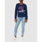 Love Moschino Blue Cotton Women Sweater LO-6944-IT44|L