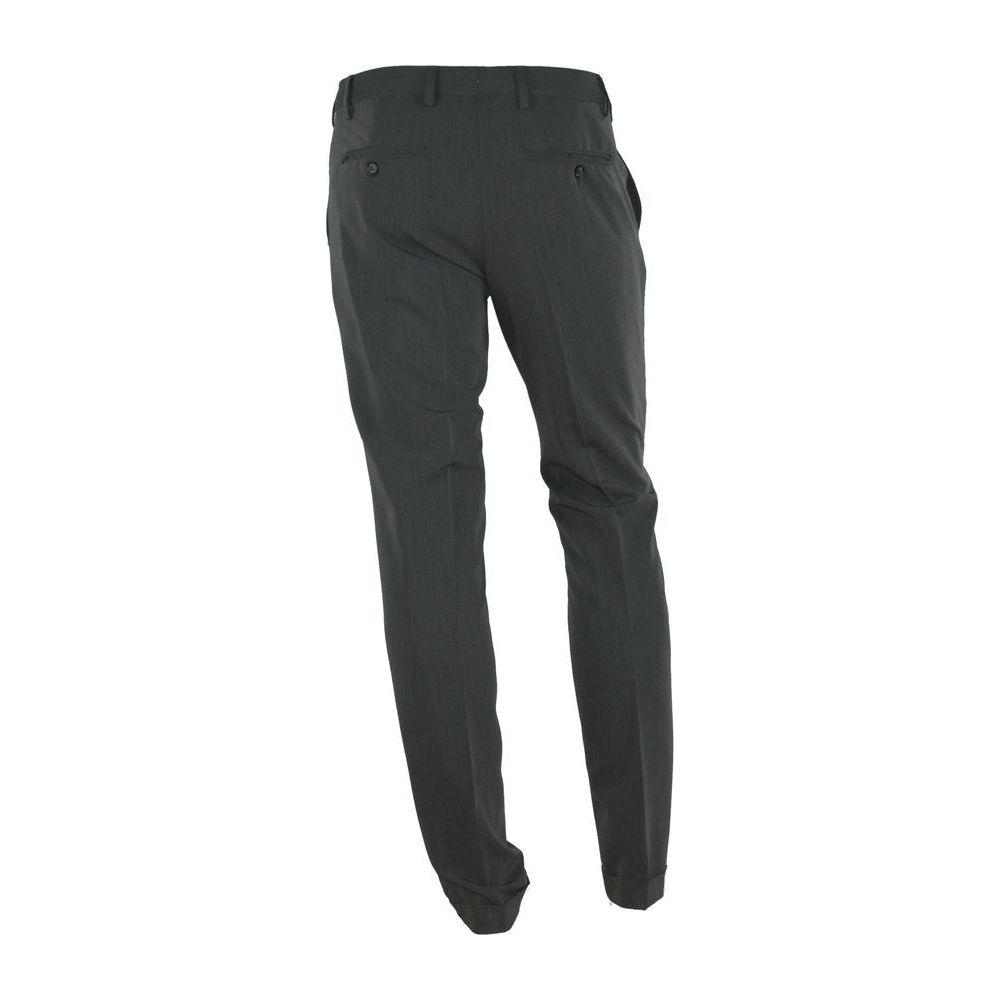 Made in Italy Elegant Italian Gray Trousers for Men MI-3208-IT44 | XS